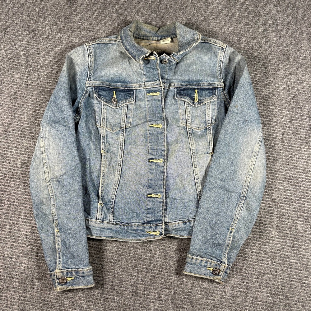 Denizen from Levi's Trucker Jacket Women Medium Blue Excellent Light Wash Denim